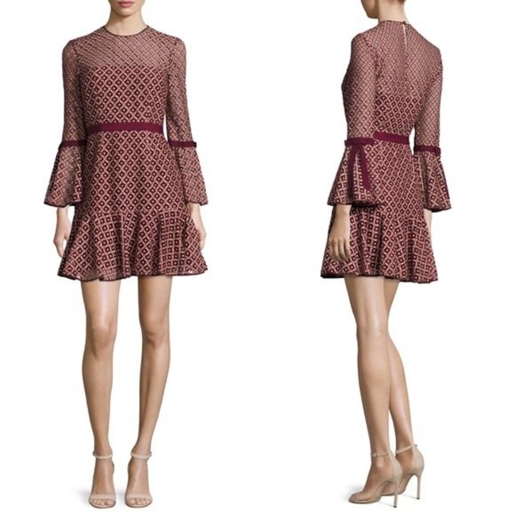 cinq a sept Cossette Lace Bell-Sleeve Dress - Picture 13 of 13